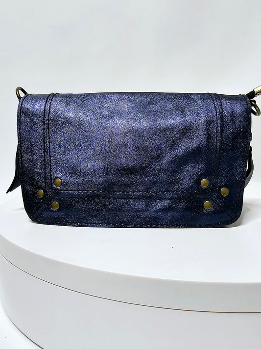 Jérôme bag, small iridescent model, navy blue