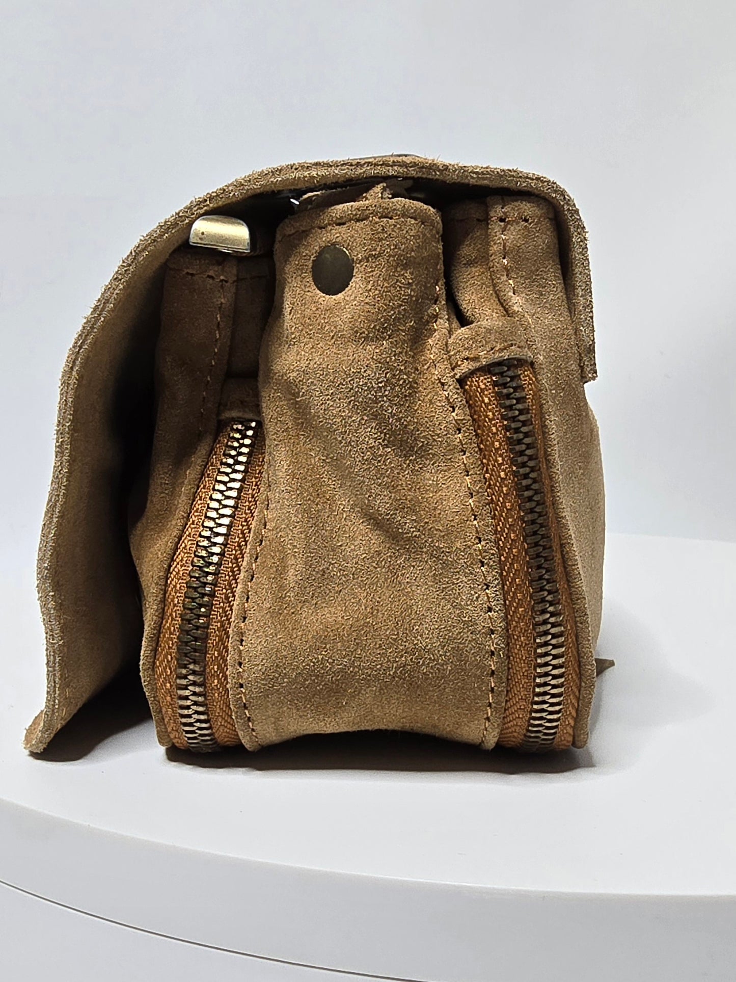 Large Jérôme bag with 3 compartments in Camel