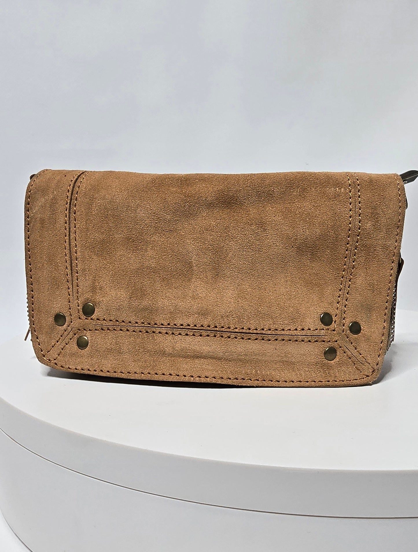 Jérôme bag, small model, Camel suede