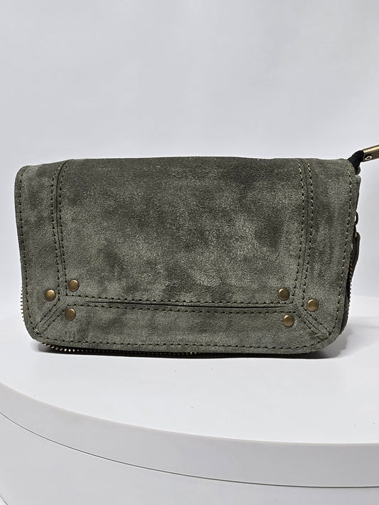 Jérôme bag, small model, Khaki suede