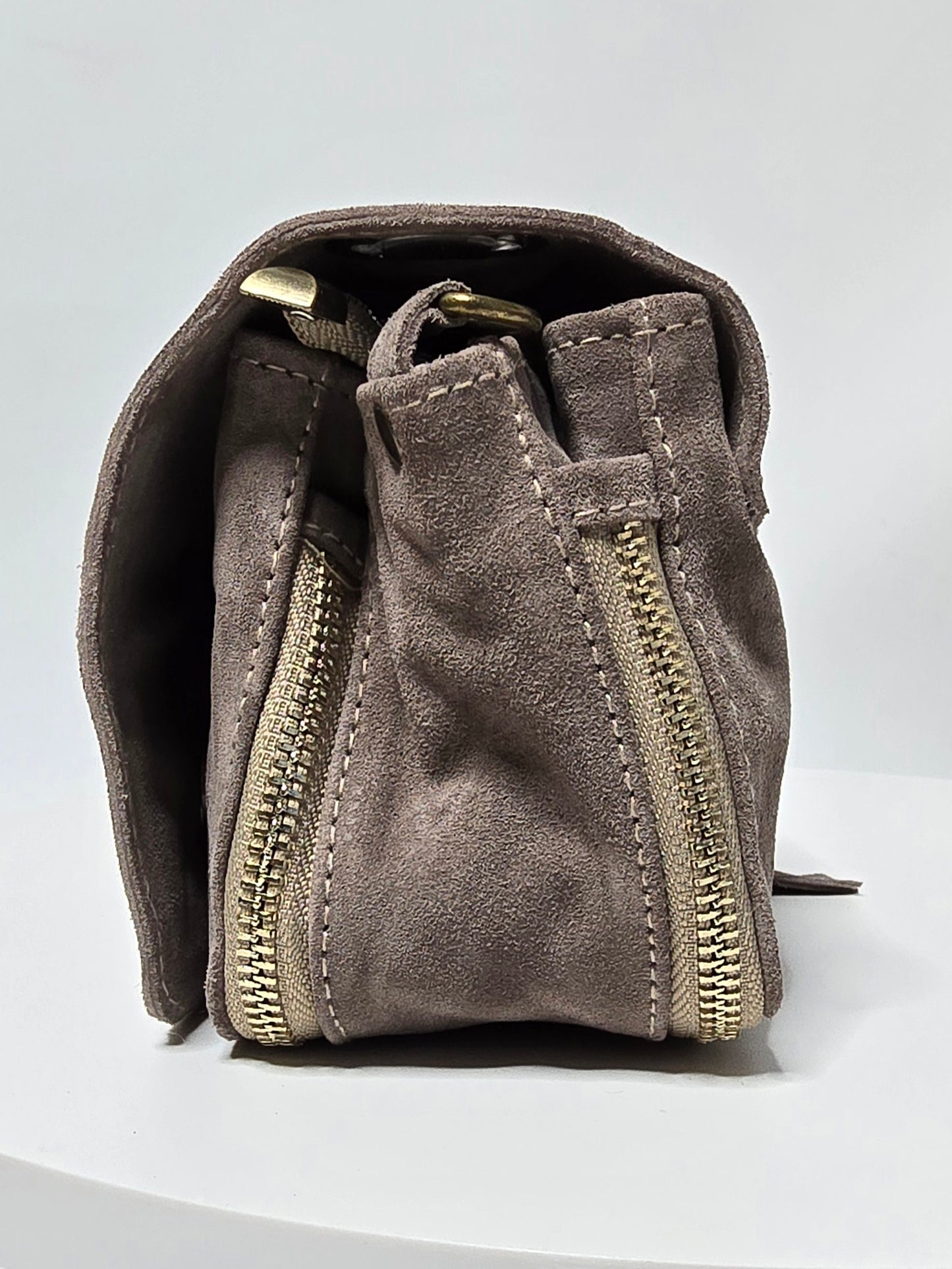 Large Jérôme bag with 3 compartments in Taupe